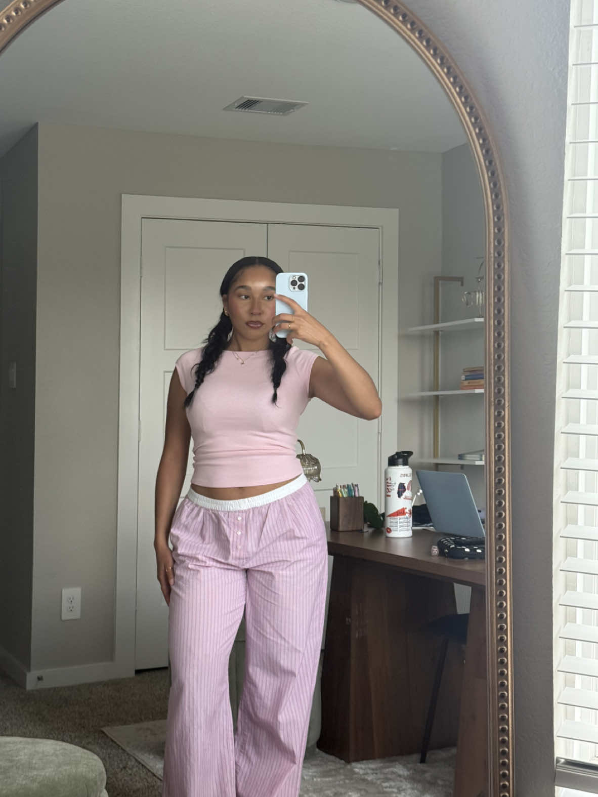 A post by @keyonceeb on TikTok caption: pink is my favorite color if you couldn’t tell! | I feel the most productive when im in a cute outfit! I’m just a girl 📚📓🤓💕  - - #fyp #mcat #mcatprep #OOTD #studytok #blackgirltiktok #relatable #viral #digitaldiary #christiantiktok #outfitinspo #outfit #adidas #pink #barbz #pinkfriday #fashion #monochromeoutfit #pinkoutfit 