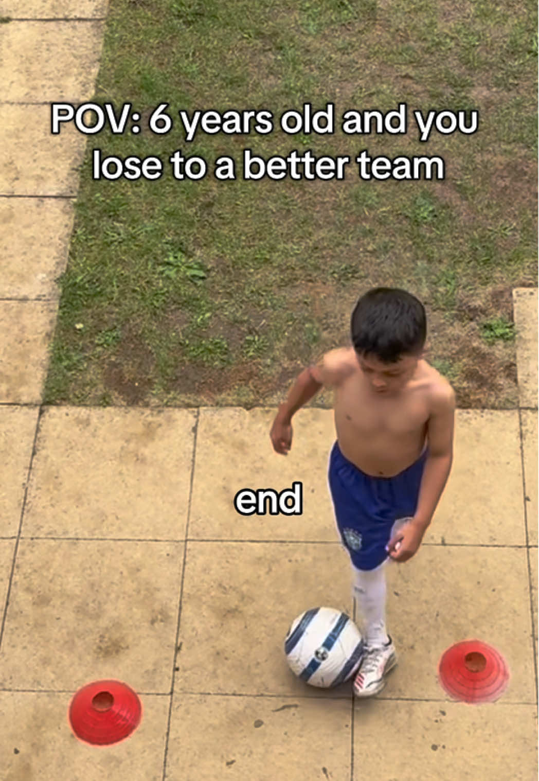 A post by @cultureclashfamily on TikTok caption: When your 6 years old and you lose to a better team.. #heartbreaking #footballtiktok #kidsfootball #preacademy #baller 