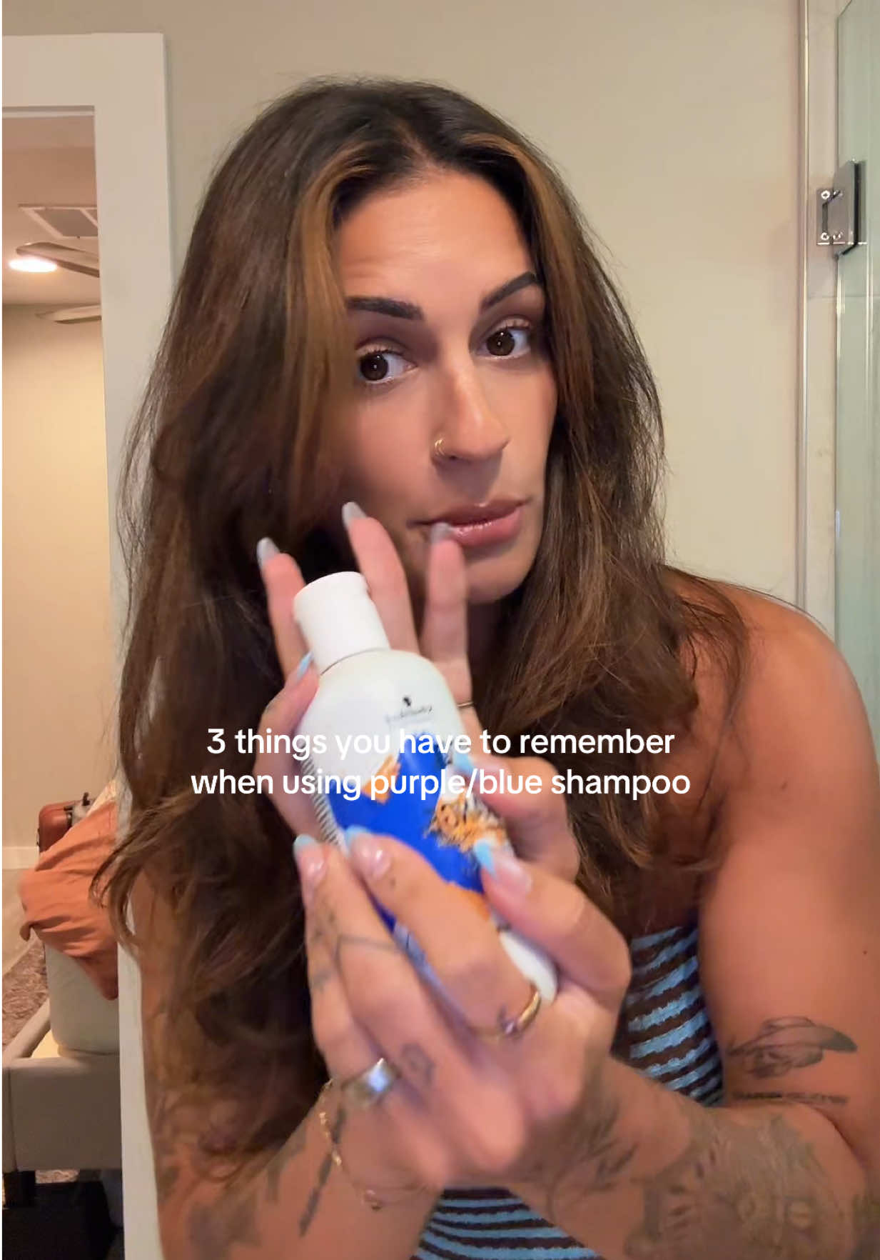 A post by @madeandtaylored on TikTok caption: The only rules I follow are hair rules #purpleshampoo #hairtok #licensedstylist #healthyhair #madeandtaylored 