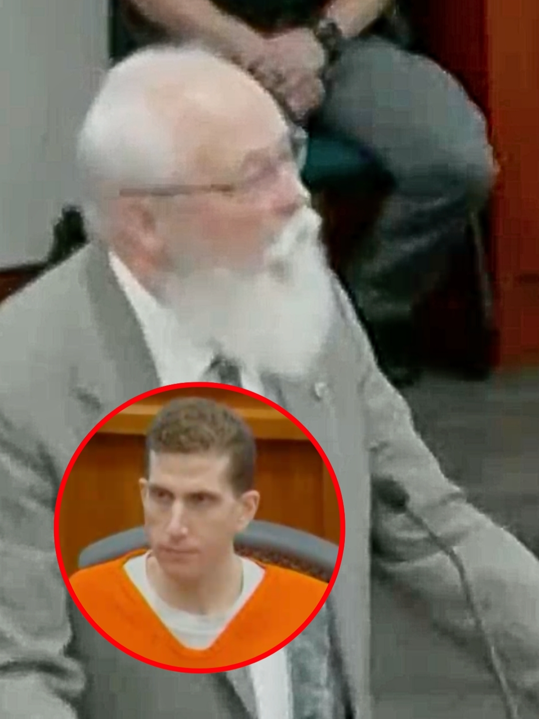 A post by @courttvlive on TikTok caption: "Not everyone agreed with the decision we made. I accept that."     Prosecutor #BillThompson speaks on the decision to offer a plea deal to #BryanKohberger. Expressing that he realizes not all the victims' families agreed with the decision.   #CourtTV What do YOU think?  #EthanChapin #MadisonMogen #XanaKernodle #KayleeGoncalves #crime #courtroomdrama #truecrimestory