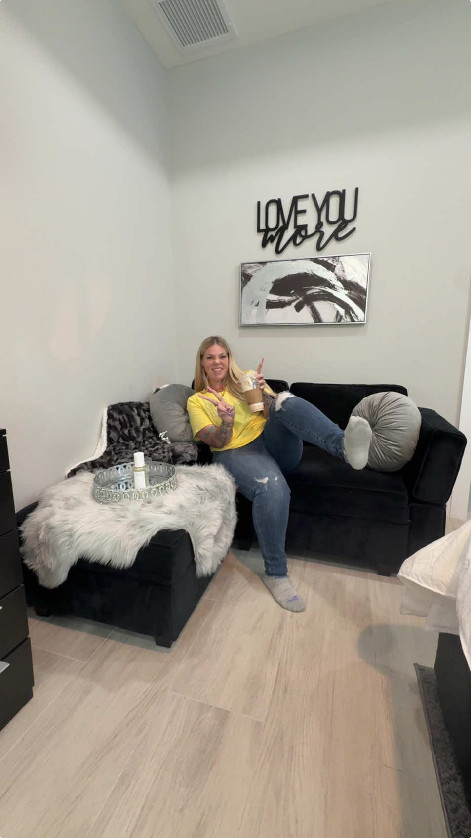 A post by @itsmamacookie on TikTok caption: Let’s get my room together! Finally🥰🤣 ##decorating##organizewithme##cleaning##fyp##roomtour##mamacookie##nunezfamilyrealitytv##nunezfamilyof4##chaos