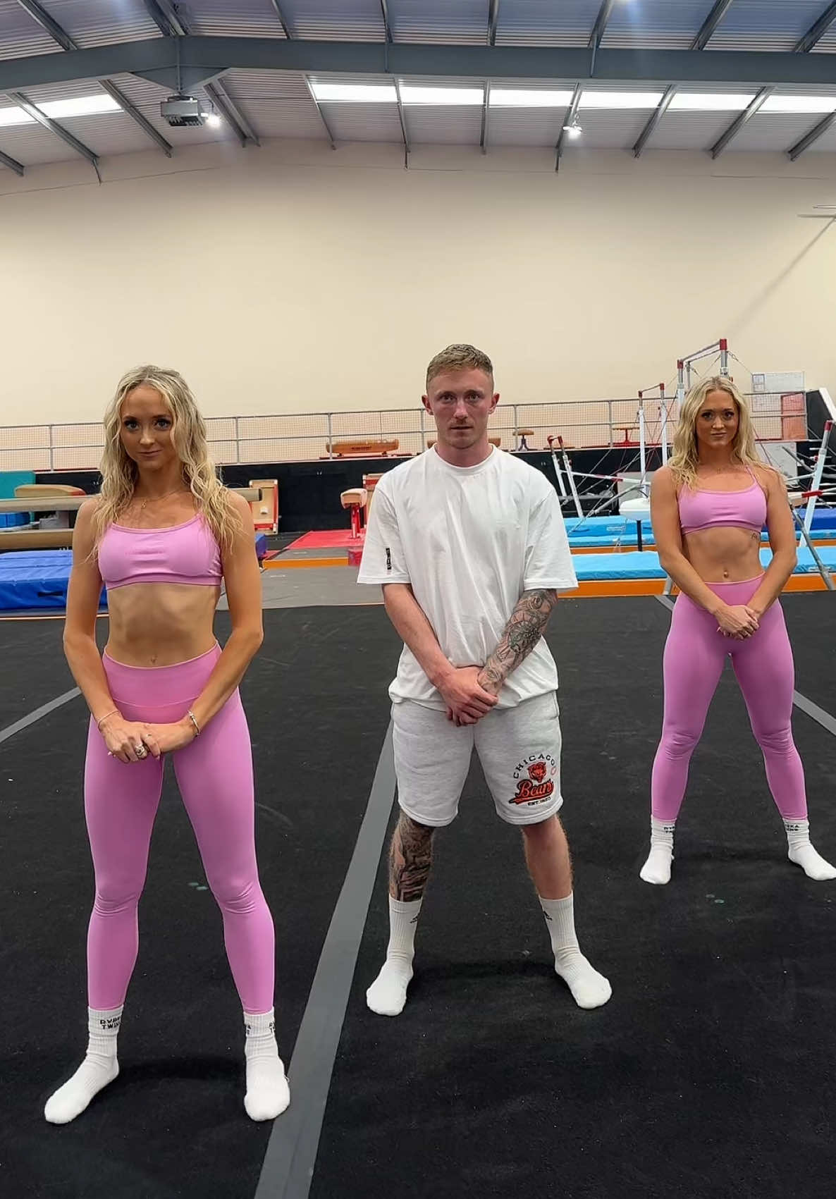 A post by @rybkatwinsofficial on TikTok caption: Lots of epic YT vids coming your way! 🥹 @Wilsonator #nilewilson #gymnastics 