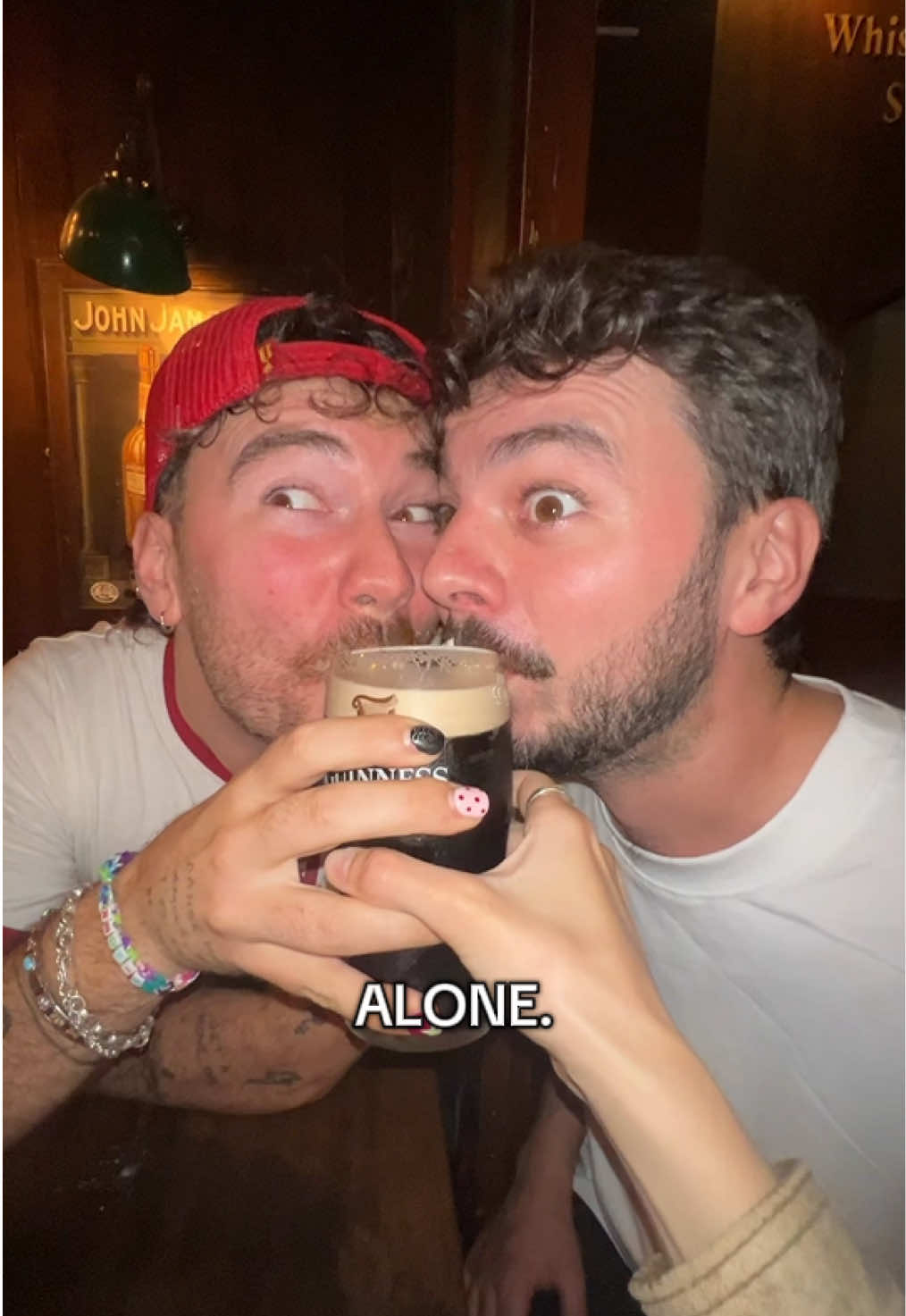 A post by @cianducrot on TikTok caption: kiss your homies goodnight #newmusic #drinkingbuddies 