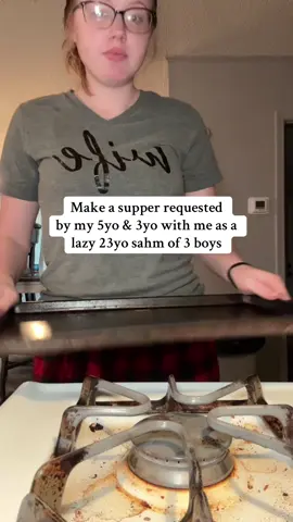 A post by @thebramleyfamily__main on TikTok caption: Im going grocery shopping tomorrow okay…🌝 cheesy fries & chicken nuggets👏🏻 #sahmsoftiktok #momof3boys #whatareyourlittleshavingforsupper #makesupperwithme #suppertime 