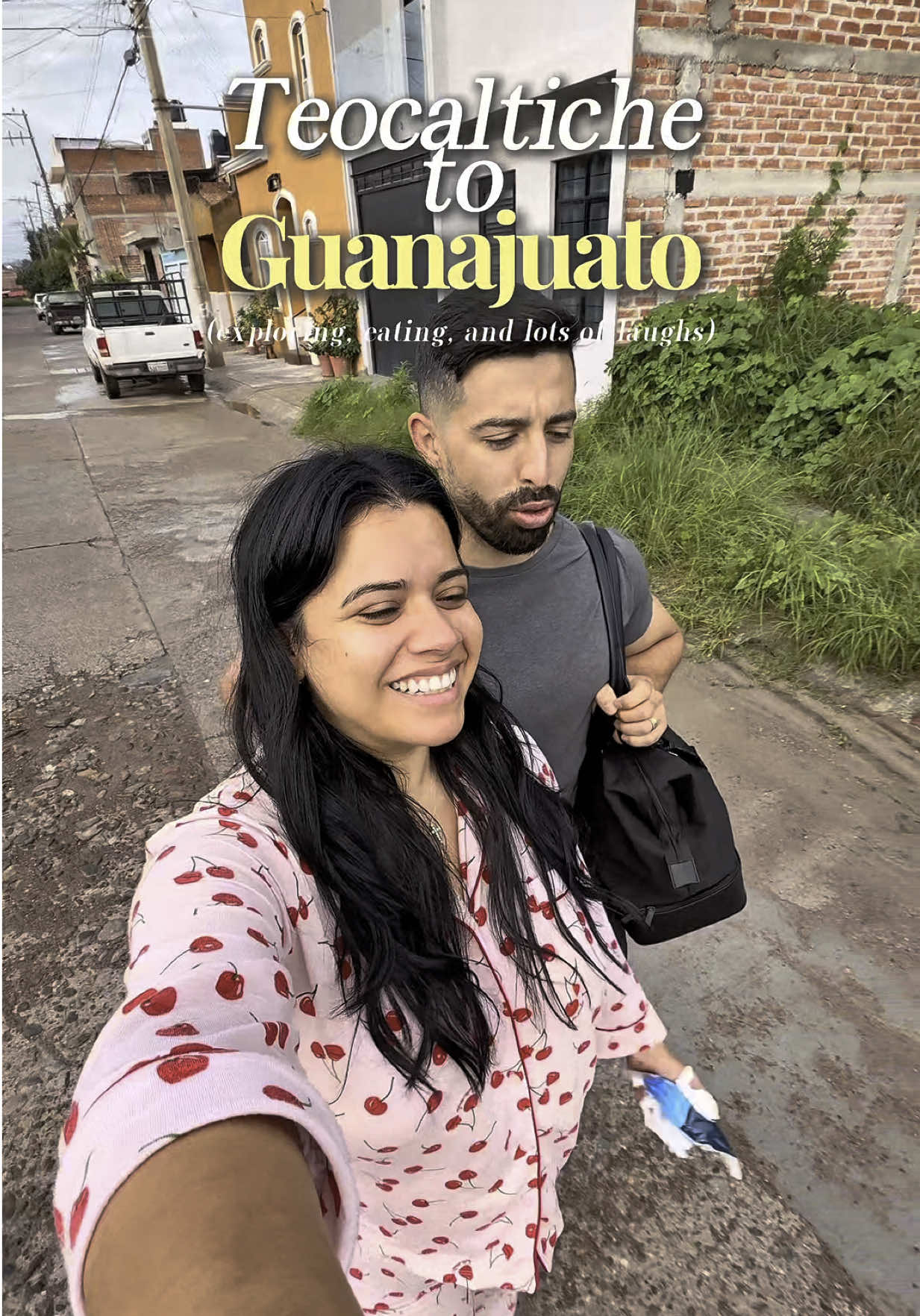 A post by @niessaxoxo_ on TikTok caption: Travel with us from Teocaltiche to Guanajuato! ❤️ Stopping at the famous Callejón del Beso, enjoying the stunning views from Mirador hacia El Pipila while trying to catch our breath, savoring all the food at a traditional mercado, and visiting the Museo de las Momias. Making memories, one stop at a time! ✨ #travelwithus #familytrip #guanajuato #visitmexico #travel #husbandandwife #latinacreator #mexicans @emilionavarro_ 