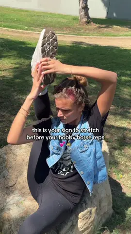 A post by @mitsy270 on TikTok caption: thankful for my coach @Cer Spence for teaching me the proper form to prevent this again💔#hobbyhorsing 