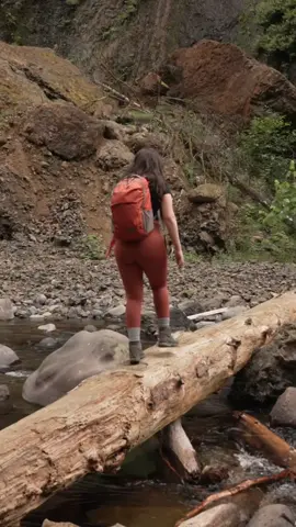 A post by @janie.fit on TikTok caption: YouTube JanieFit #Outdoors #waterfall  #oregon #Hiking #beautifuldestinations #pacificnorthwest #viral #travel 