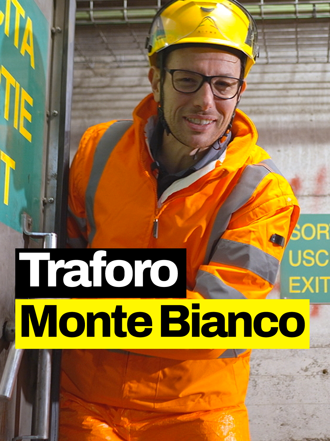 A post by @geopop on TikTok caption: Cosa succede quando una galleria viene chiusa per lavori di ammodernamento? Ve lo spieghiamo portandovi all'interno del Traforo del Monte Bianco, a 60 anni dalla sua apertura.