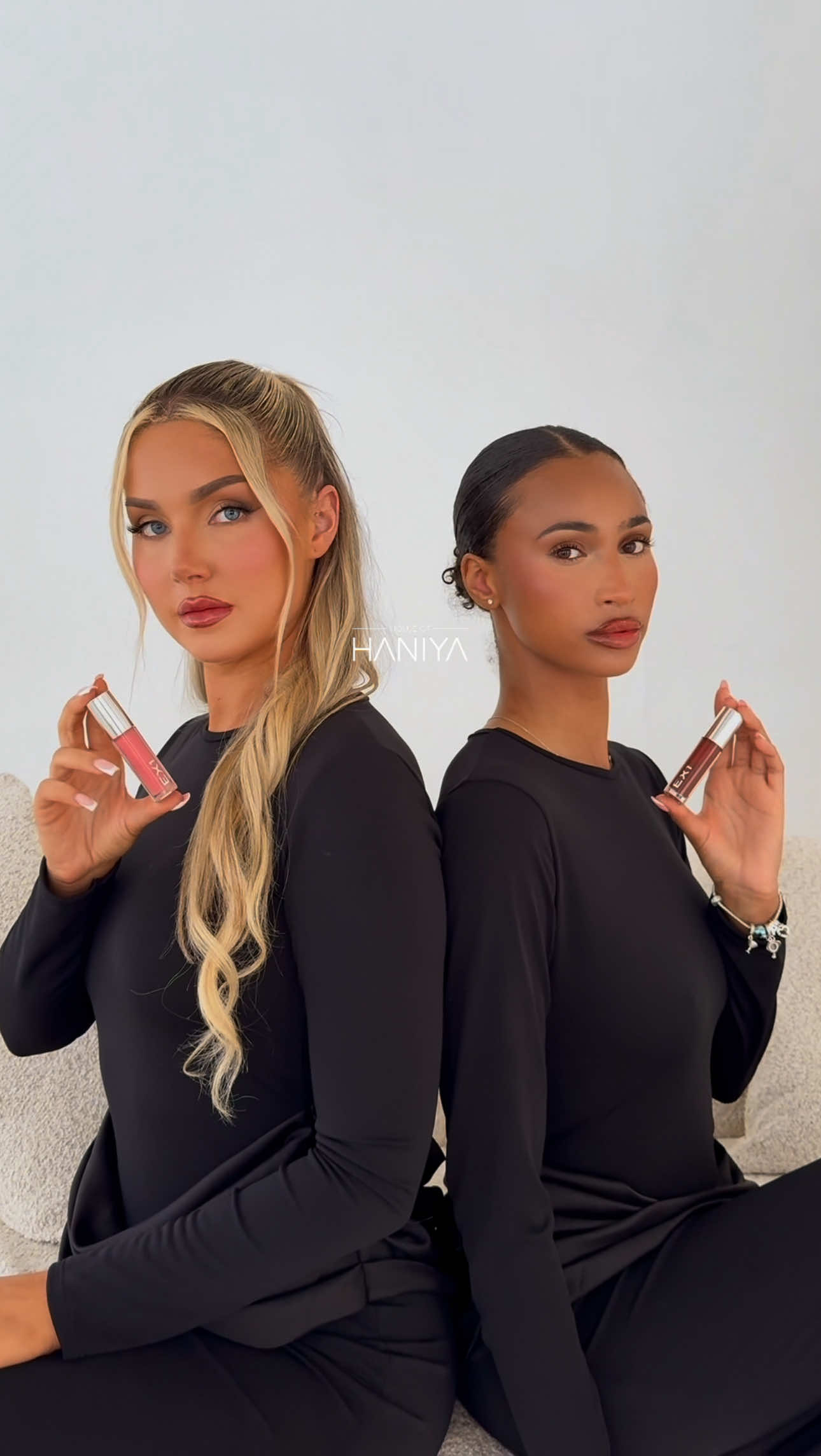 A post by @houseofhaniya on TikTok caption: @ex1cosmetic X House Of Haniya!! Grab these stunning lip oils just in time for that summer look 😍🔥 #houseofhaniya #modestfashion #viral #foryoupage #OOTD 