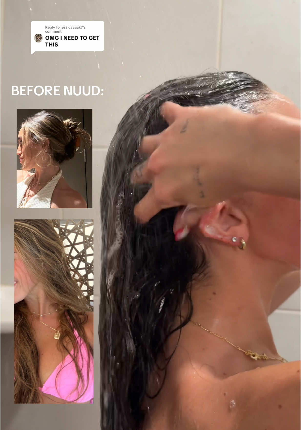 A post by @gavinbeckham_ on TikTok caption: Replying to @jessicaaaak7 @Nuud never not using this showerhead!!!! 😍