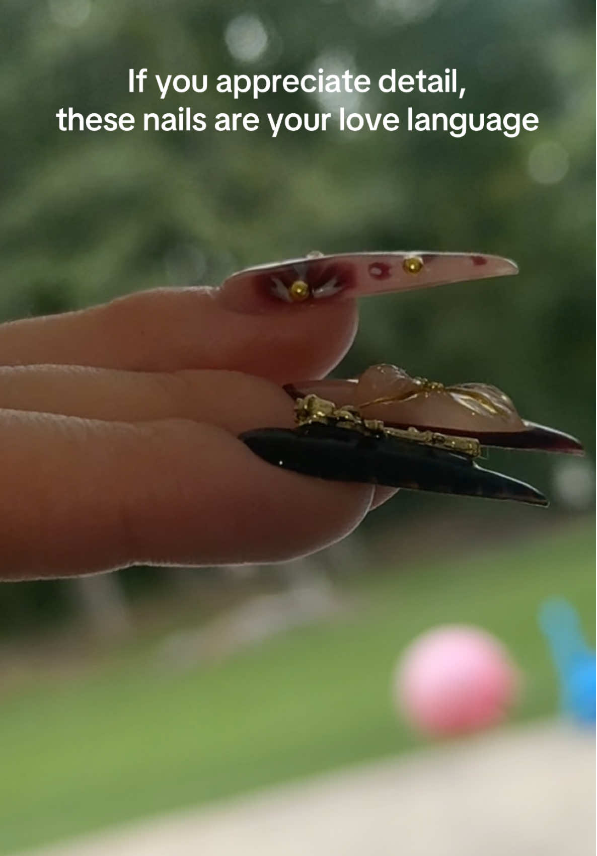 A post by @ on TikTok caption: Press-on nails with real nail tech energy (without the appointment) 