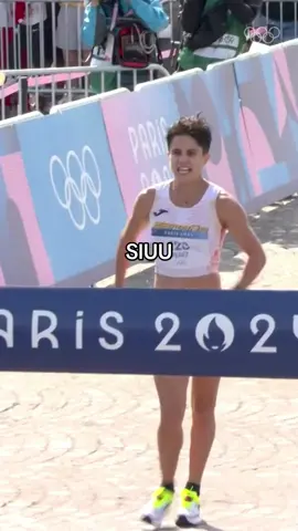 A post by @olympics on TikTok caption: 🗣️ "I remember the ribbon was quite high, which is why I had to jump like Cristiano Ronaldo."  #Olympics #Sports #Paris2024
