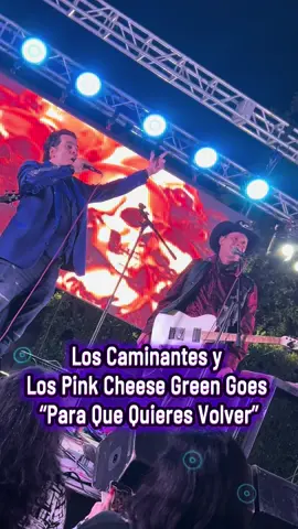 A post by @lospinkcheesegreengoes on TikTok caption: Los Pink Cheese Green Goes y @Los Caminantes  rocking out to a rock version of their father’s song “Para Que Quieres Volver” #loscaminantes #paraquequieresvolver #lospinkcheesegreengoes #rockenespañol #rockerosforever #rockerfoo