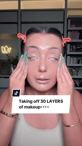 A post by @chantelleef on TikTok caption: GURWM👀 … after a 30* layer makeup challenge😅🫧 #skincaretok #BeautyTok #gurwm   @AquaphorUS my love @Beauty Pie Apricot Butter Balm @Erborian Skin Therapy Night Serum  @Bubble Skincare Milky Toner  @Beauty of Joseon Dynasty Cream @GLOW FOR IT Lash and Brow Serum  @ColourPop Cosmetics pistachio gelato lip mask  Off camera - @e.l.f. Cosmetics UK Daily Cleanser
