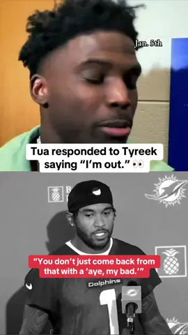 A post by @espn on TikTok caption: #Tua says #TyreekHill’s relationship with the team is a “work in progress” (🎥 @Miami Herald) #NFL #Miami #Dolphins 