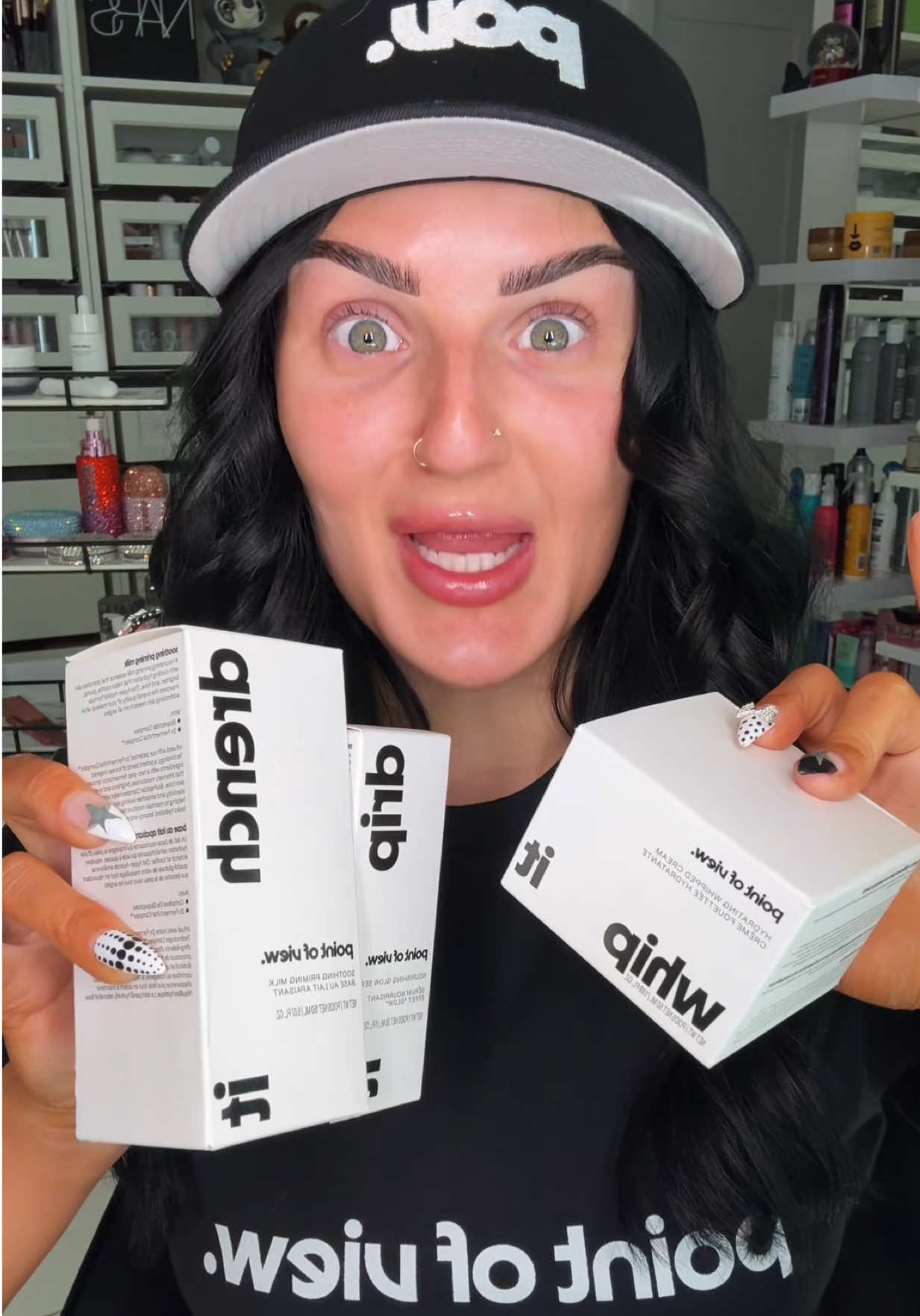 A post by @mikaylanogueira on TikTok caption: POV IS NOW LIVE ON TIK TOK SHOP! COME CELEBRATE WITH ME LIVE AT 12:30PM EST!!! LETS MASTER YOUR ARTISTRY! #povbeauty #pointofviewbeauty #tiktokshop @Point of View Beauty 