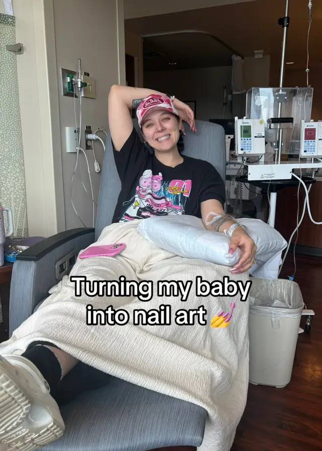 A post by @ballpit_nails on TikTok caption: #nailart #pregnantlife #pregnancyjourney #nailinspo 