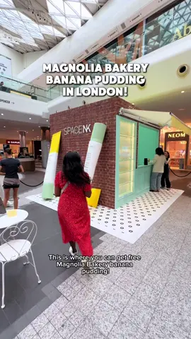 A post by @exploringlondon on TikTok caption: @Magnolia Bakery banana pudding in London?!! (ad-pr) You’ve got the chance to try it FOR FREE at the new @SPACE NK x @Glossier pop-up in @Westfield UK White City 😍 Celebrate the launch of the new banana pudding balm.com - purchase a balm, get a free banana pudding from the OG Magnolia Bakery! ✨ Get your receipt stamped, go to the SpaceNK store in Westfield London, purchase ANY other Glossier product and get a free mirror too! (It’s so cute!) SAVE THIS for all the details you need 👇 24th July: 3pm-9pm 25th-31st July: open daily from 10am-9pm (except 27th July, opens at 12pm) 📍 The Atrium, Westfield London 🎟️ Free to attend, no ticket required, just walk in #westfieldlondon #spacenk #glossier #bananapudding #magnoliabakery  