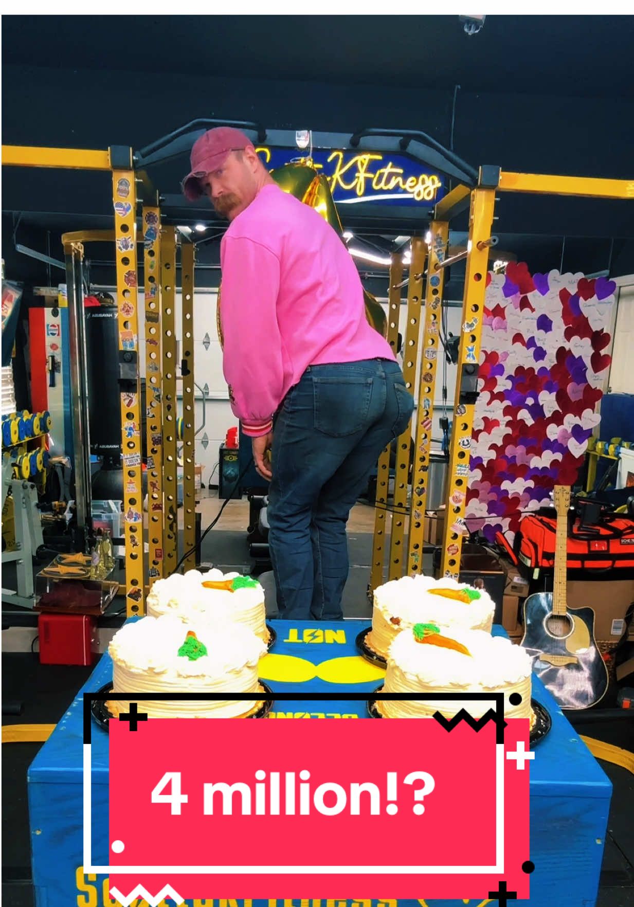 A post by @scotty.k.fitness on TikTok caption: I will earn it. I promise. 💛 #thankyou #blessed #4 #million #wow #happy #hope #wholesome #thank #you #Love #my #people #humble #carrot #cake #baking #us 