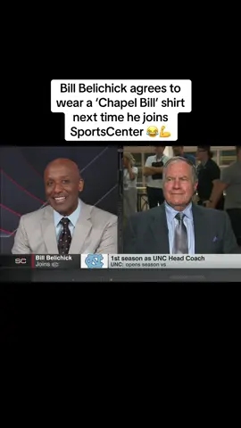 A post by @espn on TikTok caption: That’s a bet 🤣 #football #billbelichick #sportscenter 