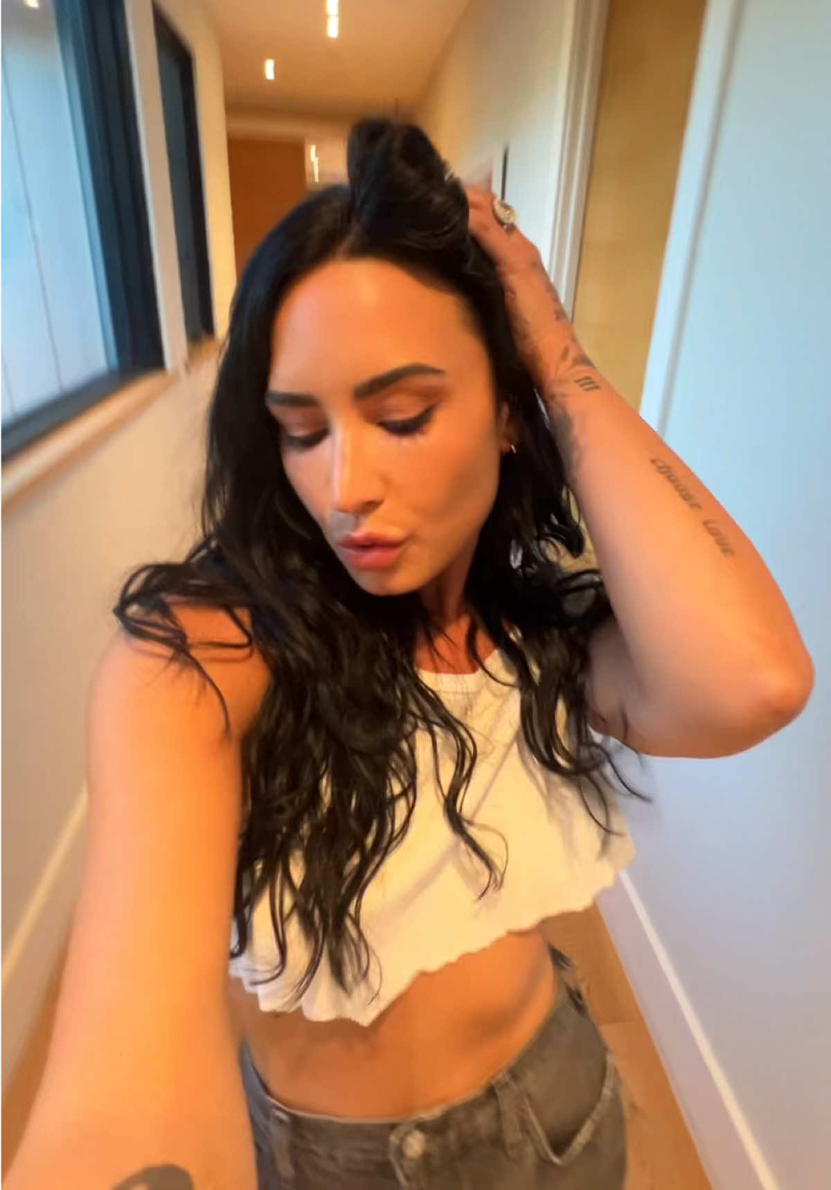 A post by @ddlovato on TikTok caption: they said if this gets 100 likes i can release fast next week 