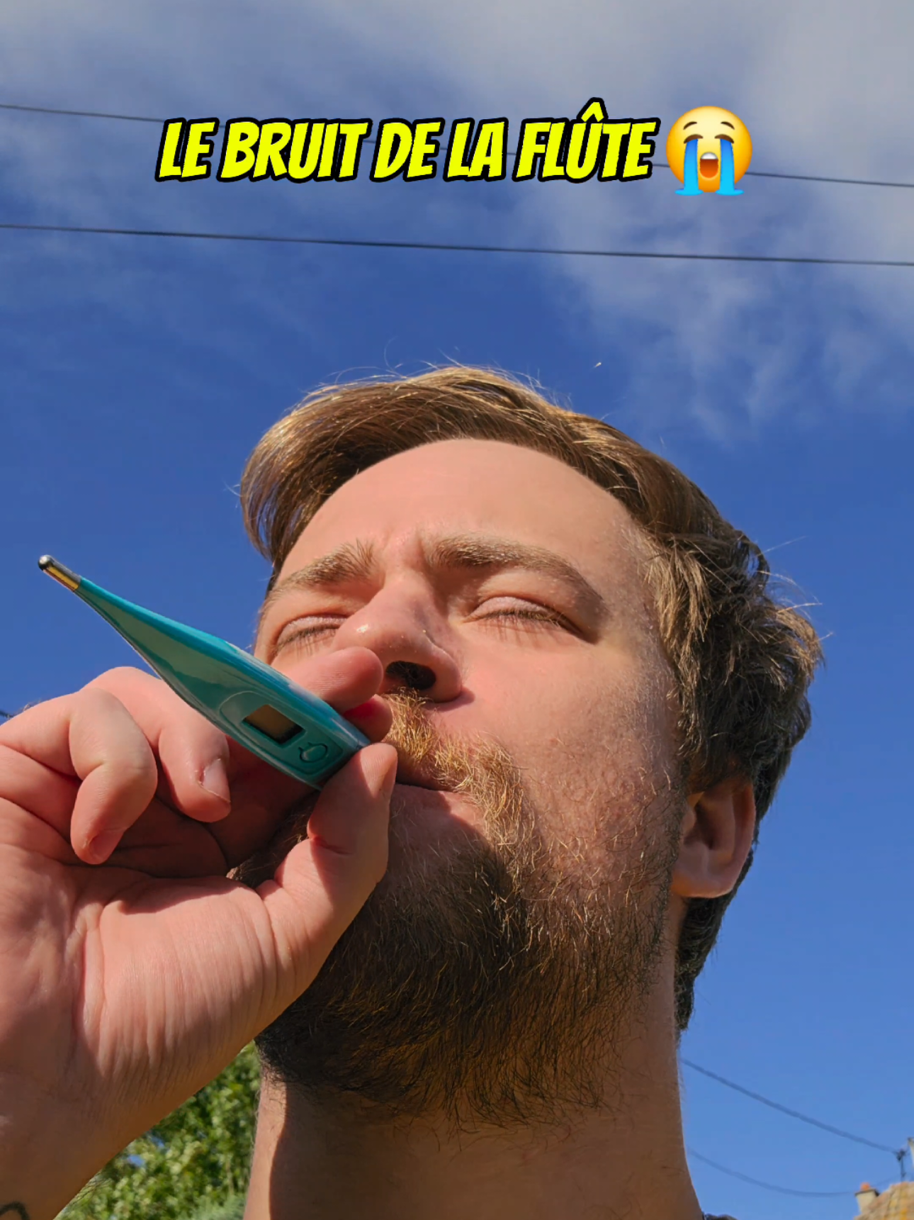A post by @famillepapounini on TikTok caption: il ma demandé de jouer de la flûte avec dans la dernière video ... #prankvideo #romainetsonpere #humour #blague #drôle #pourtoi #fyp #videodrole 