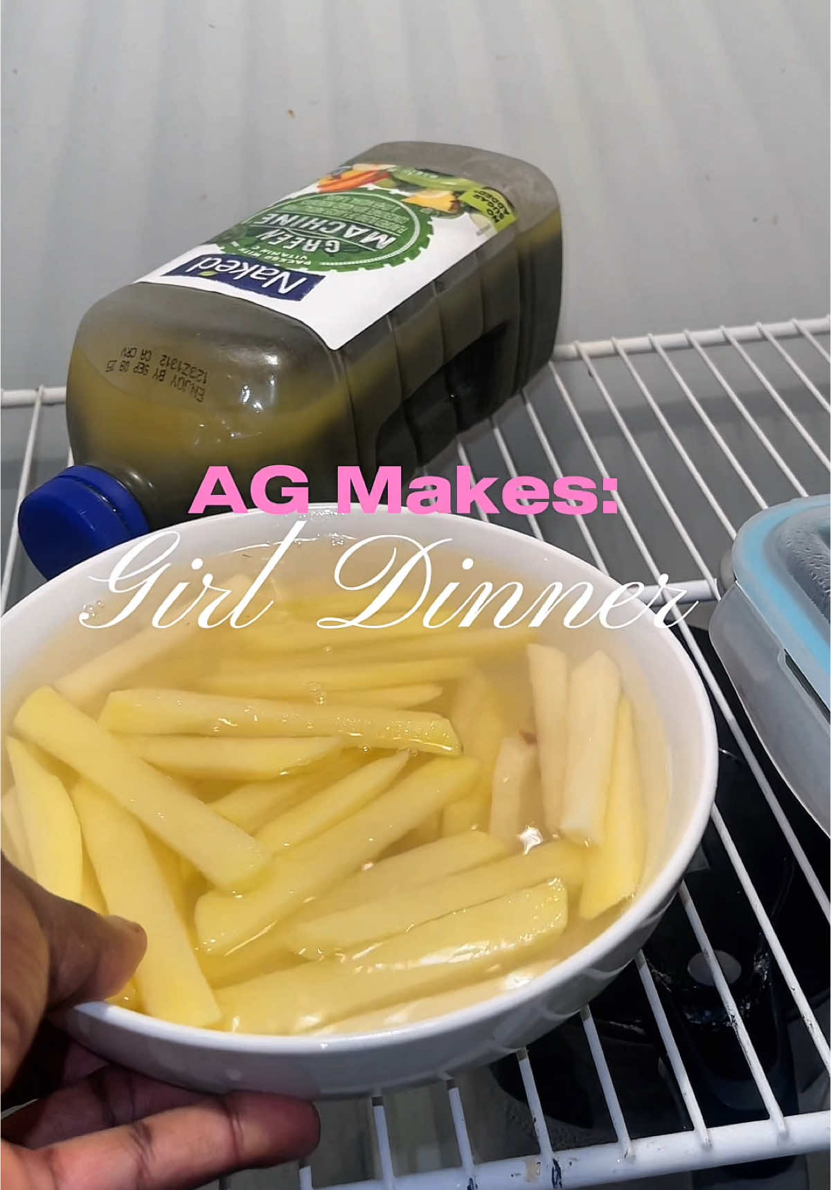 A post by @cookinglikeag on TikTok caption: Day 6/30: Cooking With AG, teaching how to make a proper Girl Dinner. #pwi #hbcu 