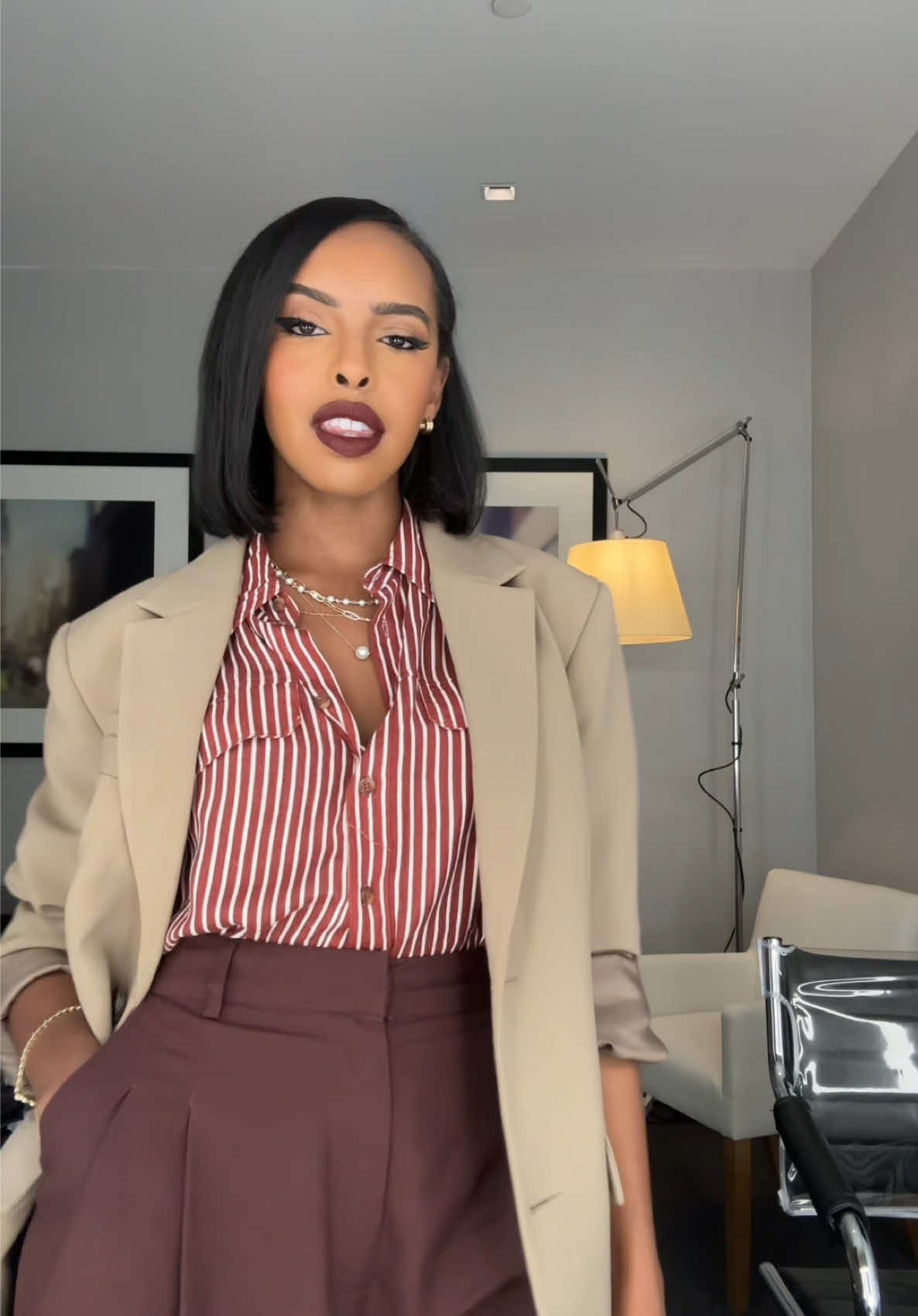 A post by @mokoab on TikTok caption: GRWM to host @ExtraTV 