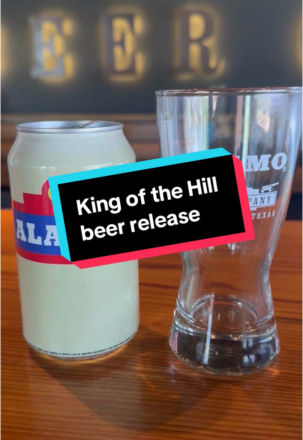 A post by @mysanantonio on TikTok caption: Fans of King of the Hill continue to be shocked that Alamo Beer Co. 🍻 is a real place. But the San Antonio brewery's roots date back to the 1990s, and founder Eugene Simor told MySA its initial trademark process was "totally unrelated" to the series.  Those who watched King of the Hill when it aired between 1997 and 2009, or have binged it over the years, are well aware that one of its main characters, Hank Hill, and his friends are known to crush a few Alamo beers. Soon, fans will be able to partake in the Hank Hill-approved tradition at the brewery and beyond when Alamo Beer Co. officially launches Alamo beer on Saturday, July 26 at noon.