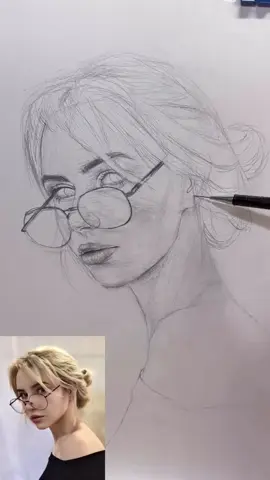 A post by @fenonart on TikTok caption: • @hamed.elshal Portrait drawing using loomis method #drawing #tutorial #sketchbook #practice #رسم #sketch #sketch #بورتريه #draw #draw #art #realisticportrait