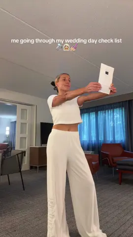 A post by @thefinancebrides on TikTok caption: Just making sure I remember the basics on wedding day🥵😅💍 #weddingtiktok #weddingplanning #weddingmeme #weddingmemes #weddinghumor #weddingjokes #weddingday #weddingdayvibes #weddingdaytiktok #weddingchecklist #weddingcountdown #2025bride #2026bride #njbride #njwedding 