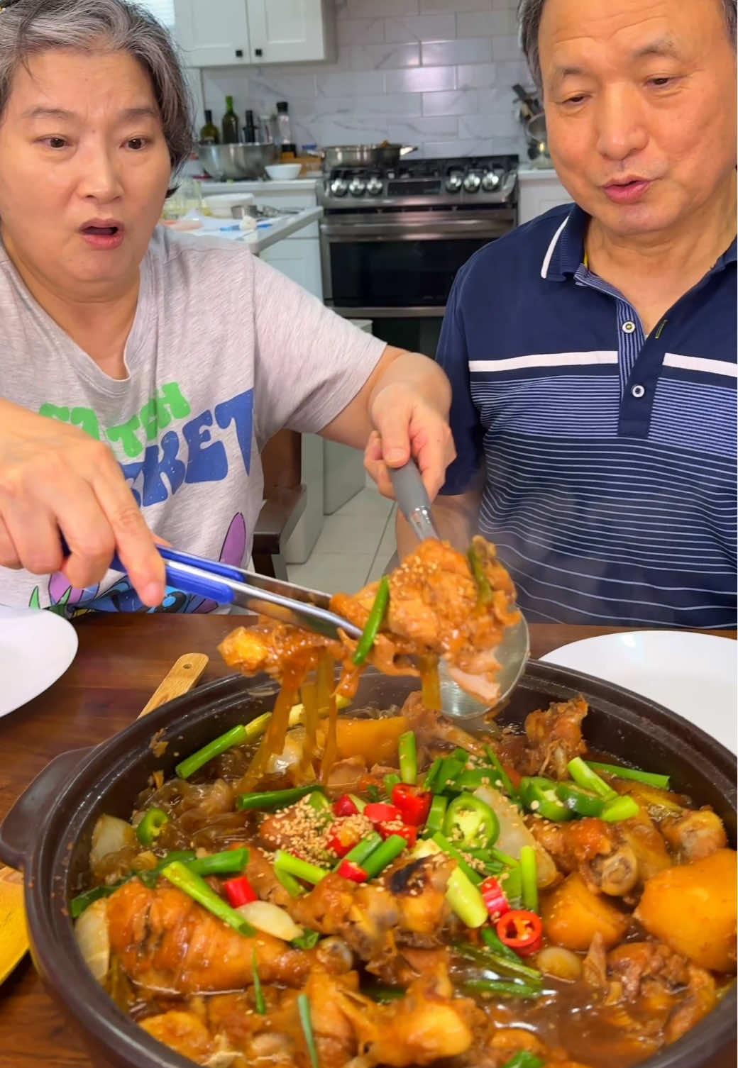 A post by @crazykoreancooking on TikTok caption: My 11 year old little niece made Jjimdak (Korean braised chicken) for the first time. We’re so proud of her. # #koreanfood #koreanchicken #jjimdak #mukbang #kdrama