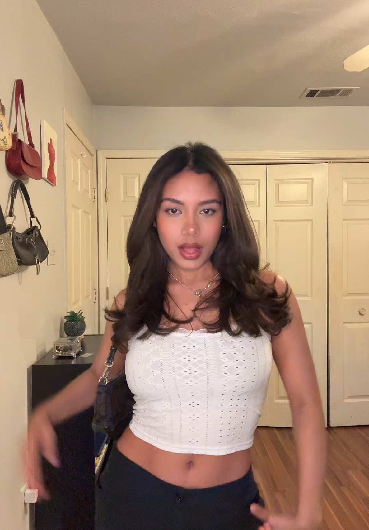 A post by @itsauraaaa on TikTok caption: in lovee top @prettylittlethingUSA shoes @ninewest pants New york & Company 