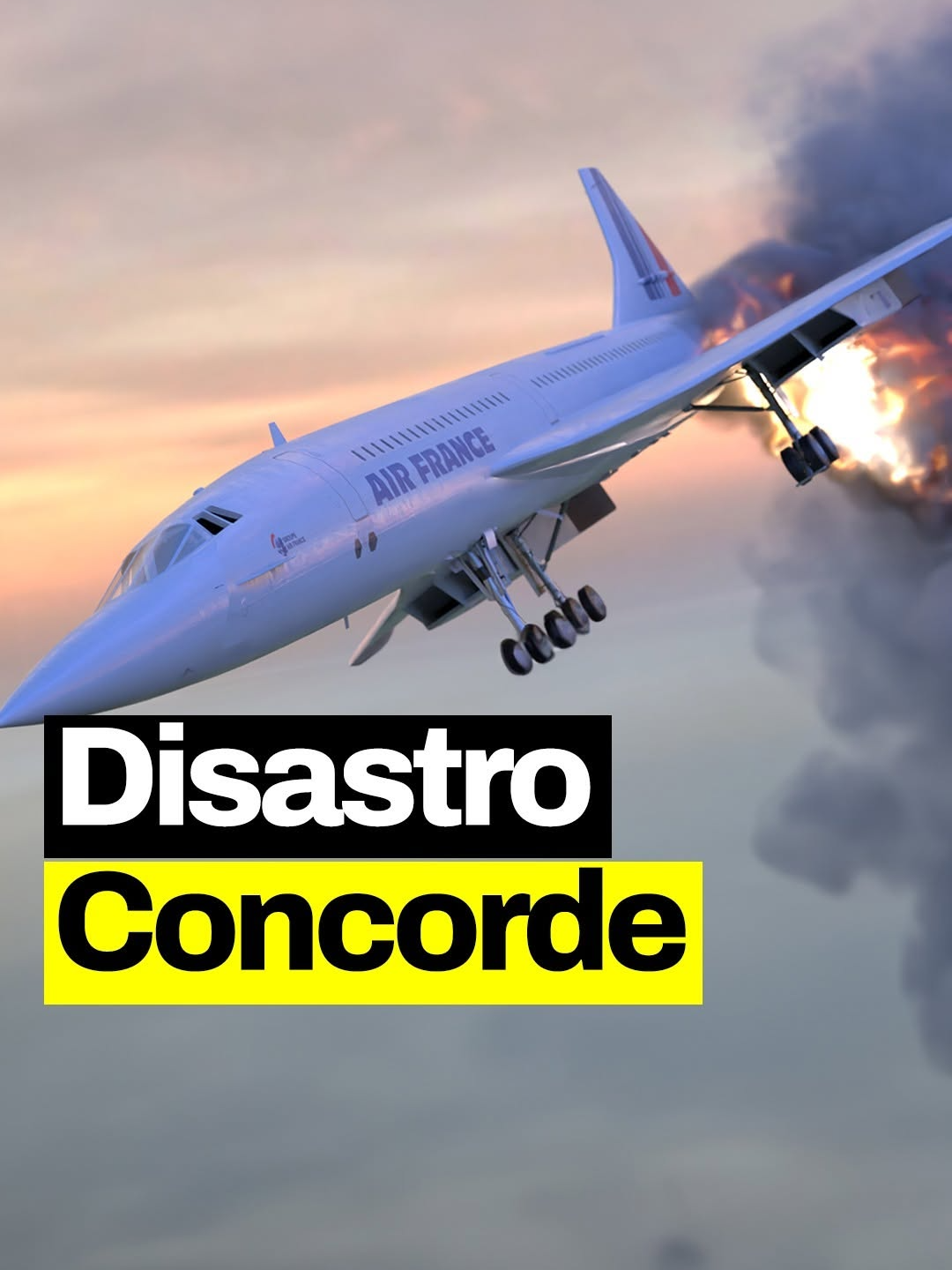 A post by @geopop on TikTok caption: Il 25 luglio 2000, il Concorde, l'aereo supersonico, si schiantò poco dopo il decollo. Abbiamo realizzato la ricostruzione 3D dell’incidente, basandoci sui documenti ufficiali. #geopop #imparacongeopop #accaddeoggi #concorde