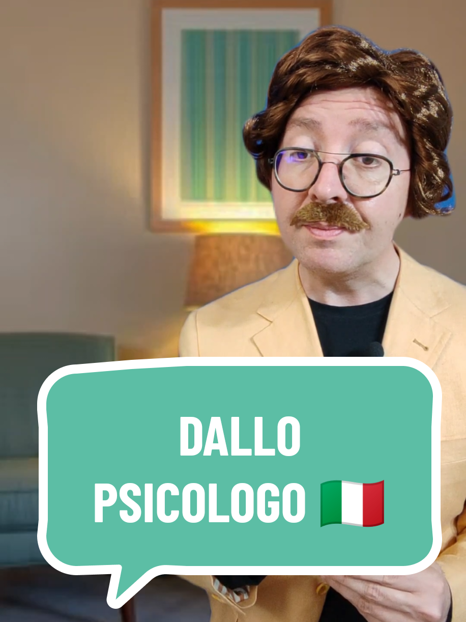 A post by @funandeasyitalian on TikTok caption: 🔴DIALOGO 🇮🇹 🔶Dallo psicologo 🤓 ⏩Traduzione 👇 ▪️QUAL È IL PROBLEMA? = What is the problem? ▪️DOTTORE, MI SENTO SEMPRE INFERIORE AGLI ALTRI = Doctor, I always feel inferior to others. ▪️COMPLESSO DI INFERIORITÀ. DOBBIAMO MIGLIORARE LA TUA AUTOSTIMA = Inferiority complex. We need to improve your self-esteem. ▪️SÌ, DOTTORE. HAI RAGIONE = Yes, Doctor. You're right. ▪️"HAI RAGIONE"? HO SENTITO BENE? = "You are right"? Did I hear right?  ▪️SÌ, PREFERISCO USARE IL "TU". MI FA SENTIRE PIÙ TRANQUILLO, COME SE PARLASSI CON UN AMICO = Yes, I prefer to use 'YOU' (informal). It makes me feel more relaxed, like I'm talking/as if I were talking to a friend. ▪️MA IO E TE NON POSSIAMO ESSERE AMICI. IO SONO UNO PSICOLOGO: IL GRANDE, GRANDISSIMO DOTTOR MENTIS! TU SEI UN PICCOLO, INSIGNIFICANTE ESSERE UMANO... RICORDA: QUESTO SONO IO. QUESTO SEI TU = But you and I cannot be friends. I am a psychologist: the great, great Dr Mentis. You are a small, insignificant human being.... Remember: this is me. This is you. ▪️HO CAPITO, DOTTORE. MI SCUSI. NON USERÒ PIÙ IL "TU". LE DARÒ DEL "LEI" = I understand, Doctor. I am sorry. I won't use 'YOU' (informal) anymore. I’ll address you formally.  ▪️BENISSIMO! POSSIAMO CONTINUARE = Very good! We can go on. ❓Questo dialogo è stato utile? 🙂 Un abbraccio! 😉 Marco #aprenderitaliano #learnitalian #italianlanguage #italianlessons #aulasdeitaliano #italianclasses #conversazioniitaliane #italiandialogues   #italianconversations #hablaritaliano #funandeasyitalian #italianoquotidiano #funandeasyitalian #shortitalianconversation  #funitalian #shortitaliandialogue 