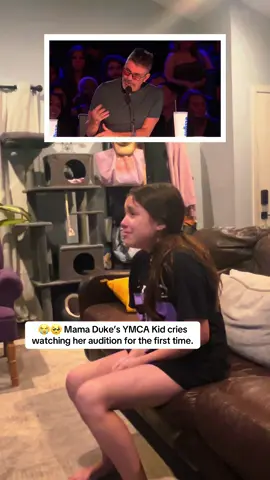 A post by @mamaduketv on TikTok caption: 😭😩 I just got my hands on this footage of my #YMCA kiddo crying watching my performance and now I’m sitting here crying going through all the feelings all over again! | 🤗 No worries, I have permission from her mom to post this. #AGT #AGTauditions #MamaDuke #feelssogoodtobeyou 
