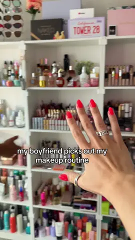 A post by @ on TikTok caption: my boyfriend picks out my MAKEUP routine 😳😭💄  #makeup #couples #trending #makeuproutine 