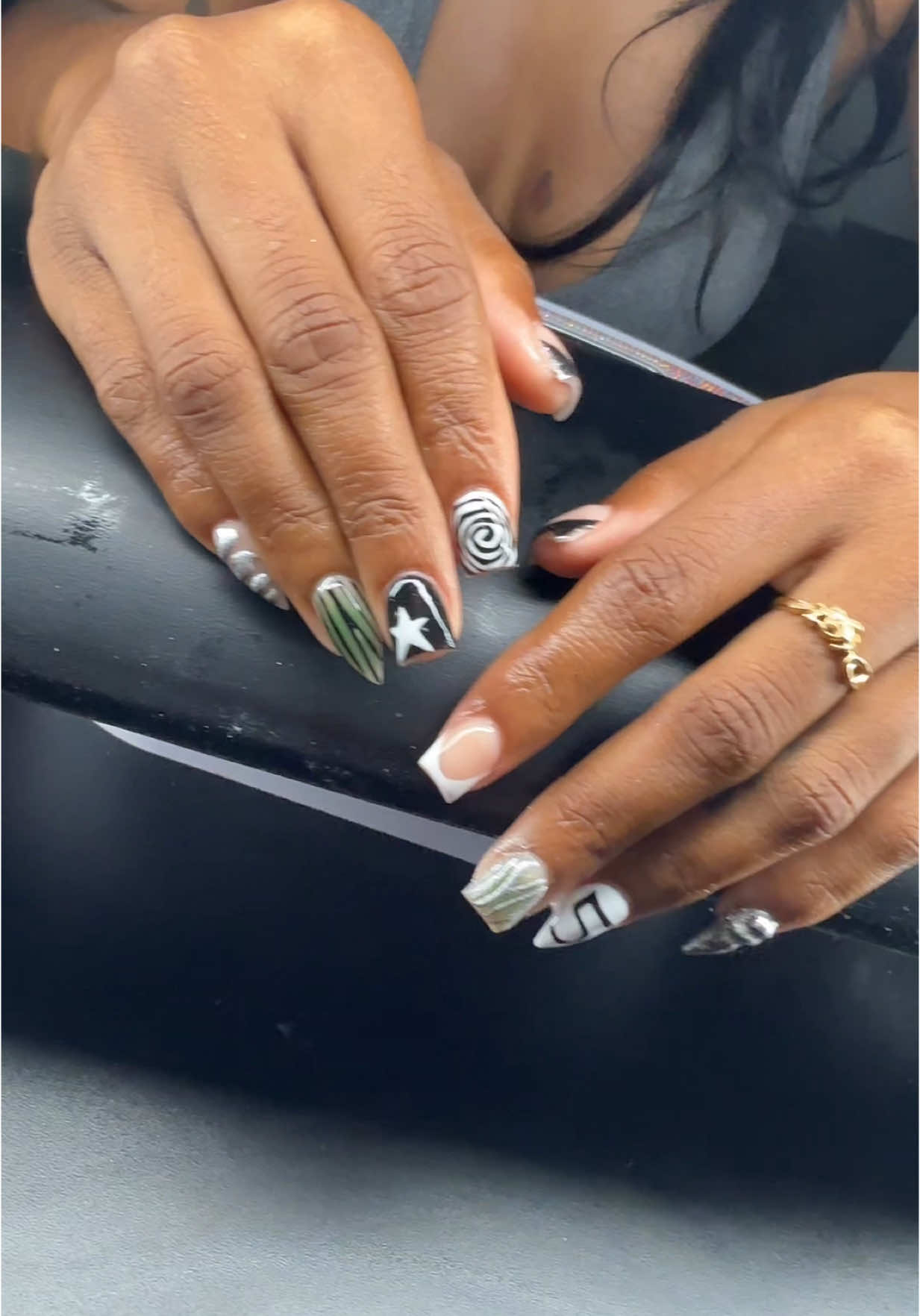 A post by @cocarney on TikTok caption: @ATL NAIL TECH ateeeeee!! Book now !