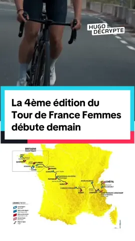 A post by @hugodecrypte on TikTok caption: 🚴‍♀️ Le Tour de France femmes débute ce samedi  👉 Ce qu'il faut savoir 