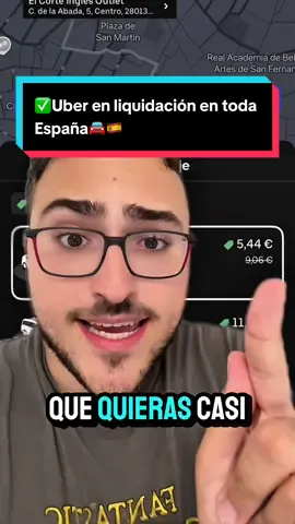 A post by @raulgb_02 on TikTok caption: ✅Uber en liquidación en toda España🚘🇪🇸 #taxi 