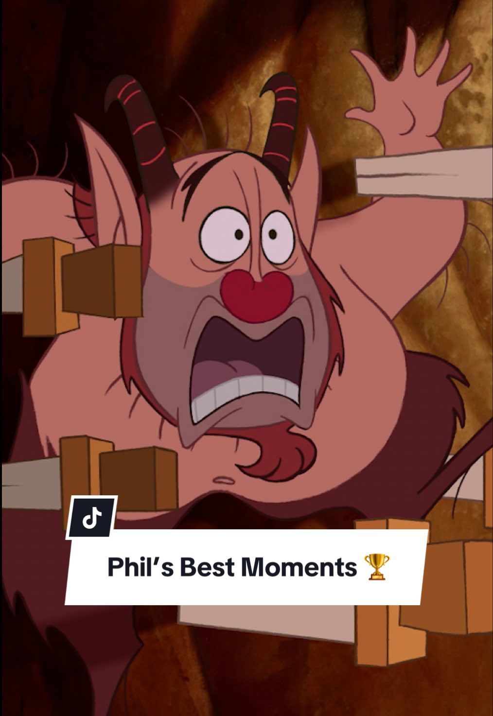 A post by @disneyanimation on TikTok caption: Phil is the GOAT 😏 #Hercules is streaming on #DisneyPlus 