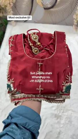 A post by @ on TikTok caption: Most exclusive ਸੂਟ WhatsApp no.:- +91 82649-51346 #suit_patiala_shahi #punjabisuits #boutiquesuits #boutiquestiching #canadaboutique #weddingsuits #torontowedding #canadasuits #trendingpunjabisuits #newpunjabisuits  #punjabwedding  #usaweddings #ontario #brampton #bramptonweddingshoot
