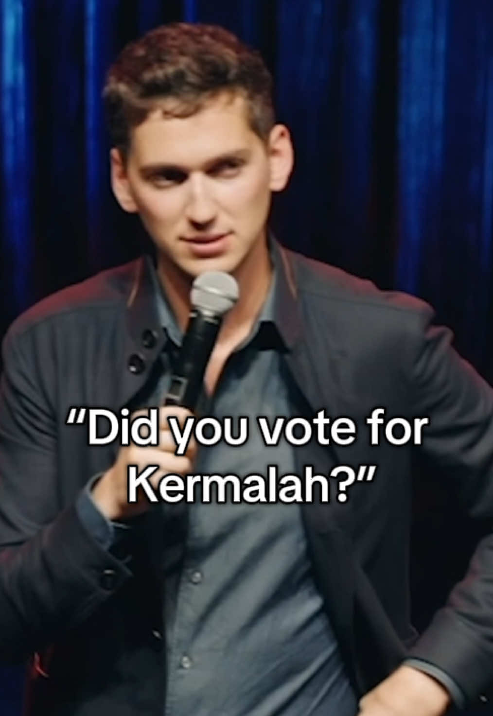 A post by @themattfriend on TikTok caption: “Did you vote for Kermalah?”  #funny #democrats #republican #trump #kamala 
