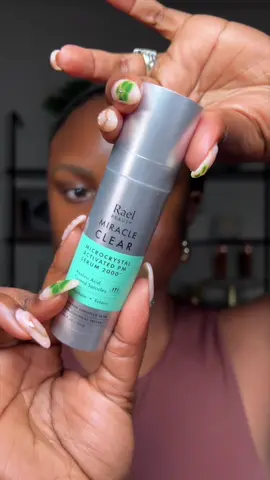 A post by @alejayofficial on TikTok caption: Acne girlies, this is your sign 👀✨ I’ve been using the @Rael Microcrystal Activated PM Serum and it’s literally microneedling in a bottle — no needles, no pain, just glow. 🔬✨ Available now at @Ulta Beauty so you can grab it easily! 💖 #RaelPartner #skincare #skincareroutine