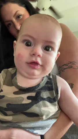 A post by @itsthemodernmom on TikTok caption: So much to say just nothing will come out. #fyp #5months  