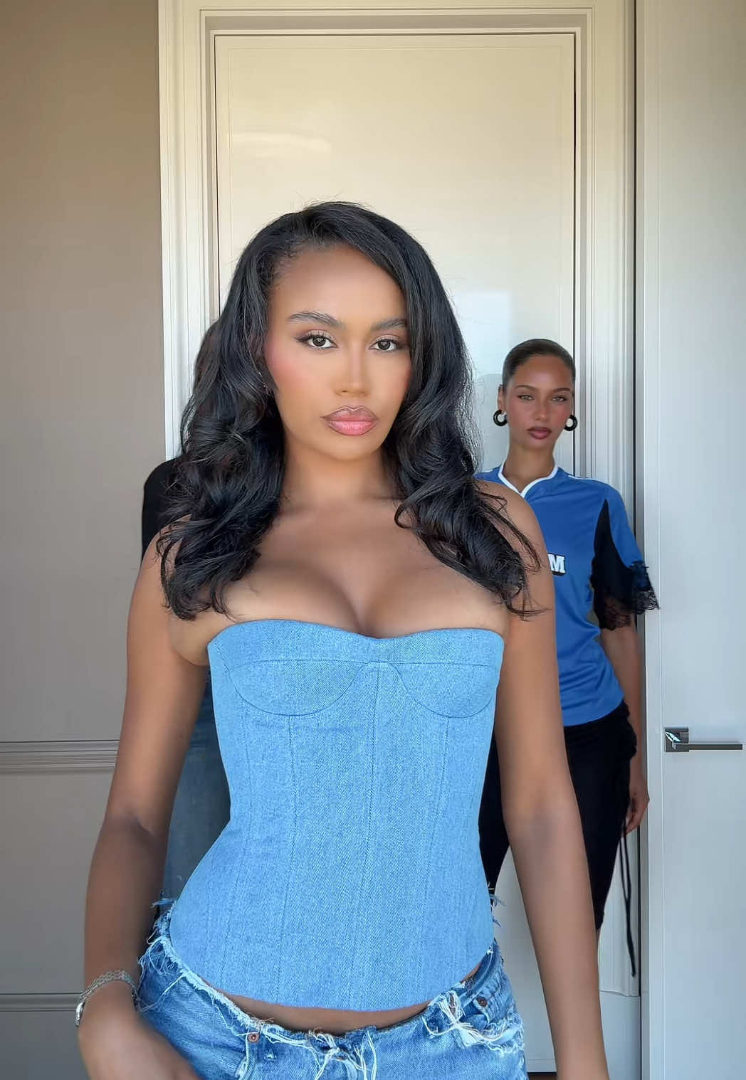 A post by @3llathomas on TikTok caption: @Charlotte Tilbury ⚽️🩵