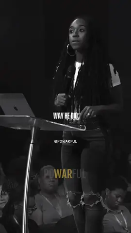 A post by @powarful on TikTok caption: The core reason for sin is unbelief🧠🖤 #powarfulvids #jackiehillperry 