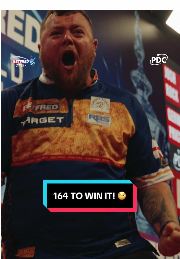 A post by @officialpdcdarts on TikTok caption: “HE FINISHES WITH FIREWORKS!” 🎇 Josh Rock reaches the semi-finals of the World Matchplay with a sensationsl 164!