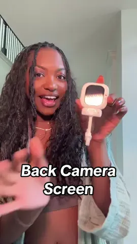 A post by @kimberlycherrell on TikTok caption: I finally purchased a back screen camera and I love ittt! Got mine from Amazon but I linked the one in TikTok for ya. #contentcreator #influencer #filminghacks #backcamera 
