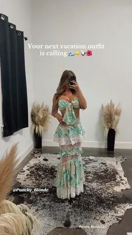 A post by @punchy_blonde on TikTok caption: Which outfit are you picking?🌊☀️👙 #shoppunchyblonde #vacationoutfits #beachvibes #vacationmode #musthaves 